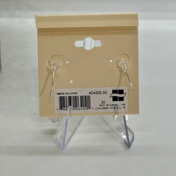 Ear Sense Rectangular Purple Crystal Dangle Earrings Nickel Free Hypoallergenic - Picture 8 of 8